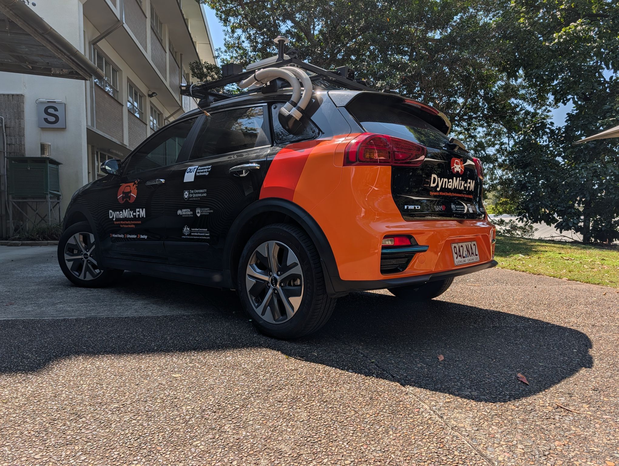 Instrumented Kia automated vehicle used for PhD data collection