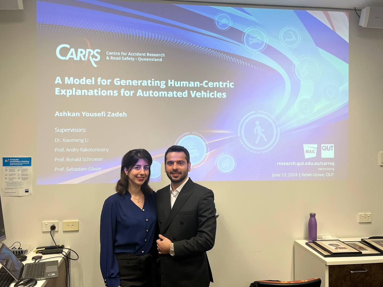 Ashkan and Tina Mehraban at PhD Confirmation Seminar